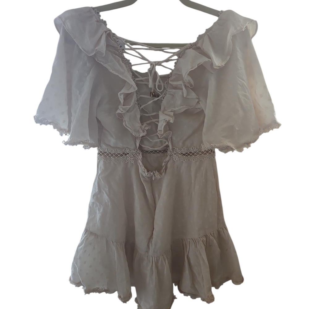 MABLE Cream Ruffle Dress - Picture 4 of 6